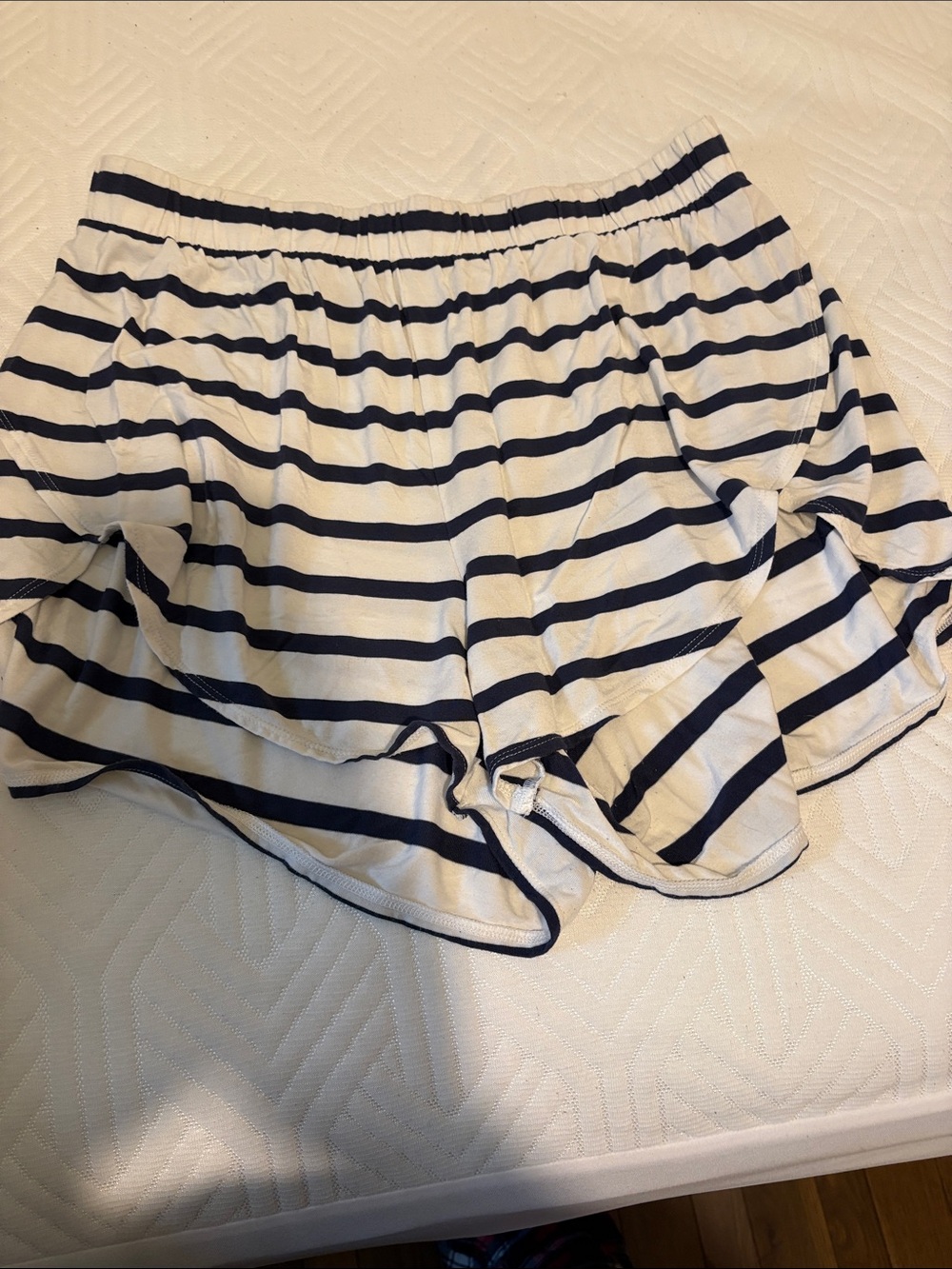 Old Navy Navy and White Striped Women's Sleep Shorts